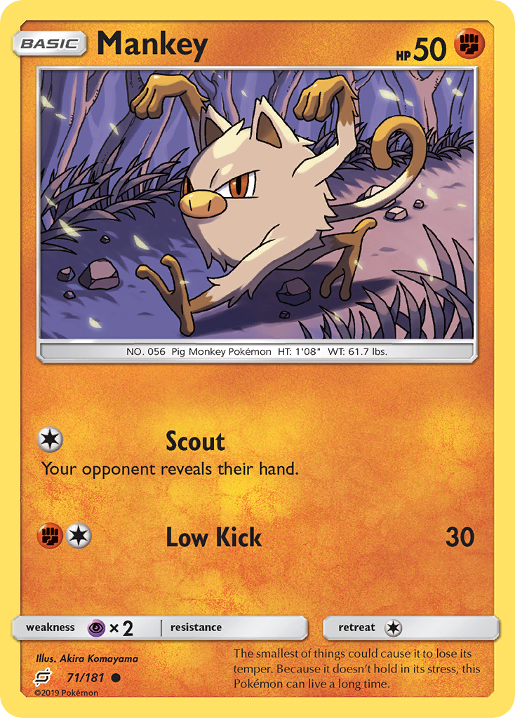 Mankey (71/181) [Sun & Moon: Team Up] | Silver Goblin