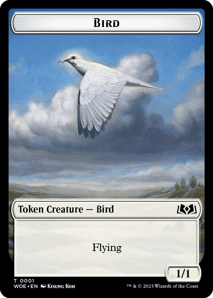 Bird // Human Double-Sided Token [Wilds of Eldraine Commander Tokens] | Silver Goblin