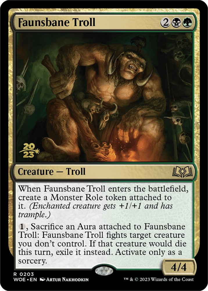 Faunsbane Troll [Wilds of Eldraine Prerelease Promos] | Silver Goblin