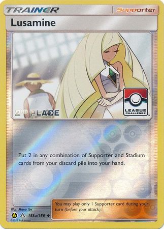 Lusamine (153a/156) (League Challenge Alt Art 2nd Place) [Sun & Moon: Ultra Prism] | Silver Goblin