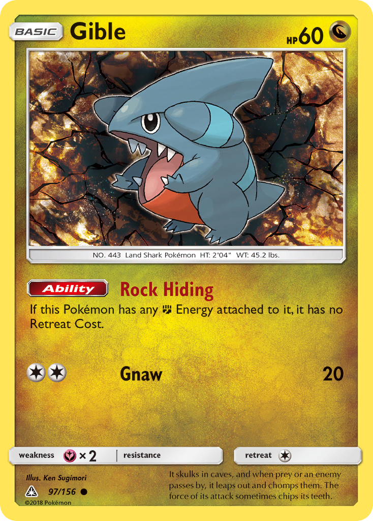 Gible (97/156) [Sun & Moon: Ultra Prism] | Silver Goblin