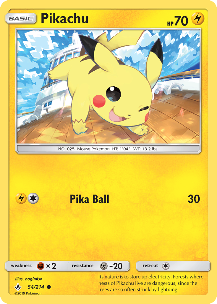 Pikachu (54/214) [Sun & Moon: Unbroken Bonds] | Silver Goblin