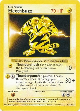 Electabuzz (20/102) [Base Set Shadowless Unlimited] | Silver Goblin