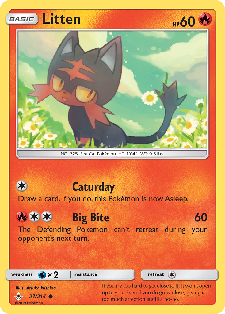 Litten (27/214) [Sun & Moon: Unbroken Bonds] | Silver Goblin