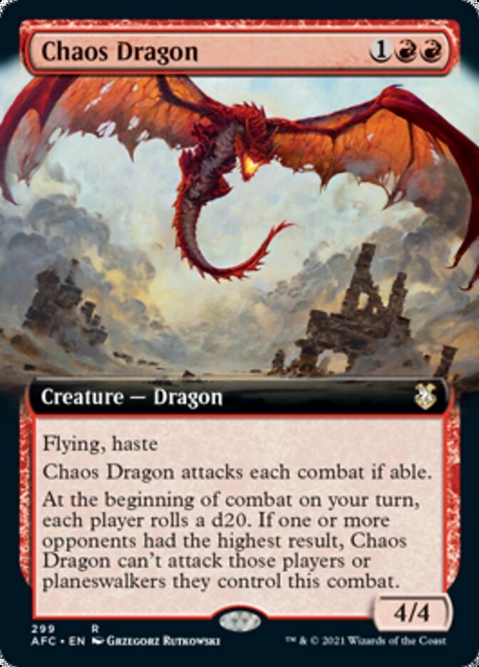 Chaos Dragon (Extended Art) [Dungeons & Dragons: Adventures in the Forgotten Realms Commander] | Silver Goblin