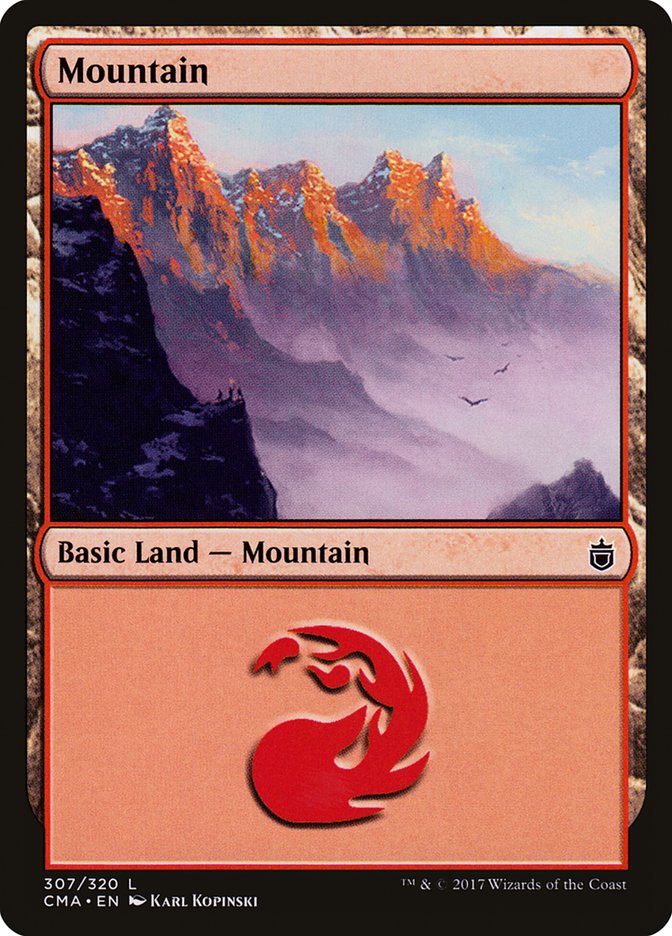 Mountain (307) [Commander Anthology] | Silver Goblin