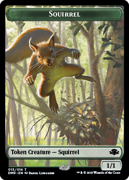 Goblin // Squirrel Double-Sided Token [Dominaria Remastered Tokens] | Silver Goblin