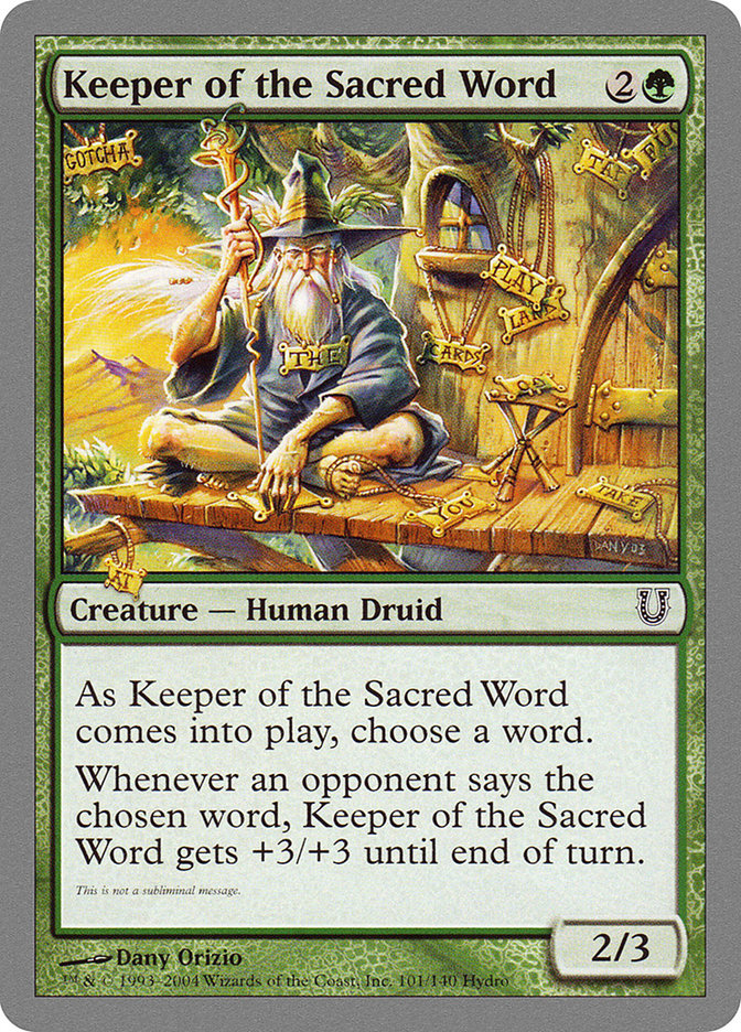 Keeper of the Sacred Word (101) - Unhinged