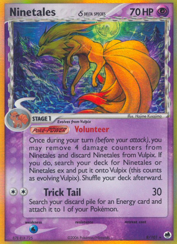 Ninetales (8/101) (Delta Species) [EX: Dragon Frontiers] | Silver Goblin