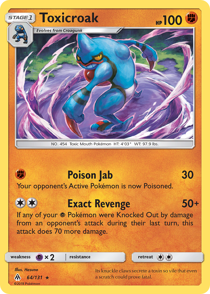 Toxicroak (64/131) [Sun & Moon: Forbidden Light] | Silver Goblin