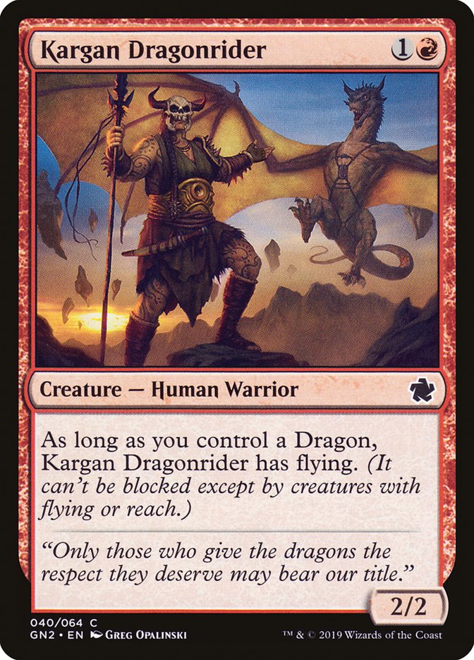 Kargan Dragonrider [Game Night 2019] | Silver Goblin