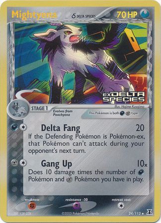 Mightyena (24/113) (Delta Species) (Stamped) [EX: Delta Species] | Silver Goblin