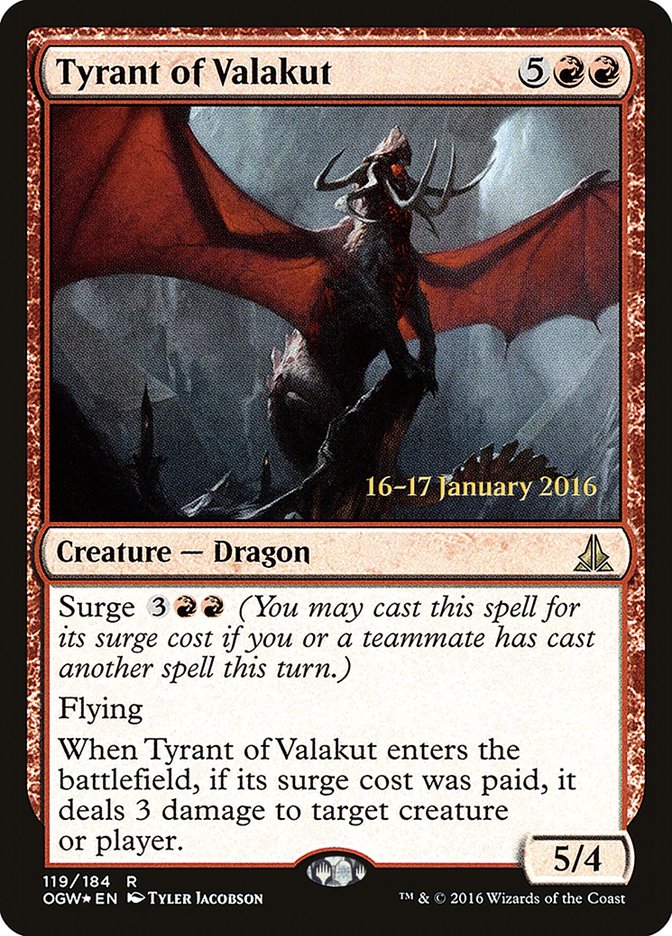 Tyrant of Valakut [Oath of the Gatewatch Prerelease Promos] | Silver Goblin