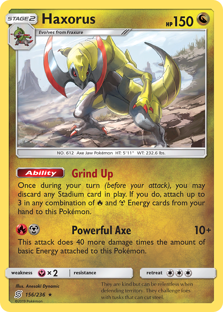 Haxorus (156/236) [Sun & Moon: Unified Minds] | Silver Goblin