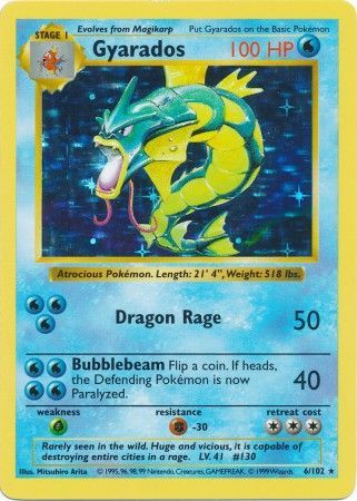 Gyarados (6/102) [Base Set Shadowless Unlimited] | Silver Goblin