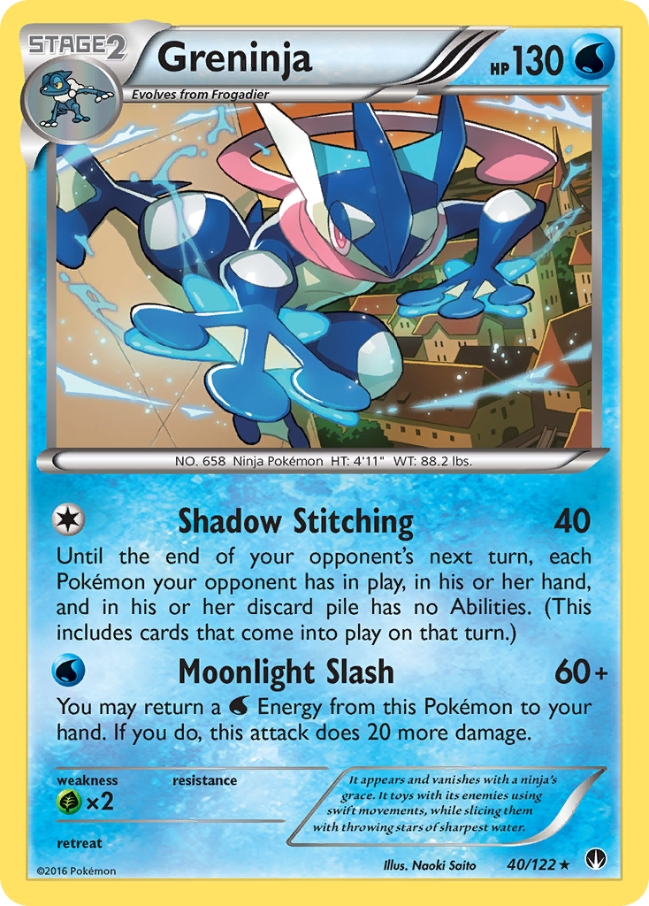 Greninja (40/122) [XY: BREAKpoint] | Silver Goblin