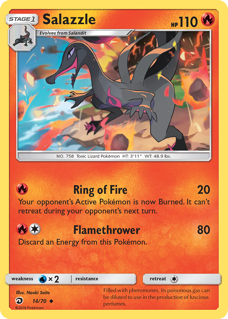 Salazzle (14/70) [Sun & Moon: Dragon Majesty] | Silver Goblin