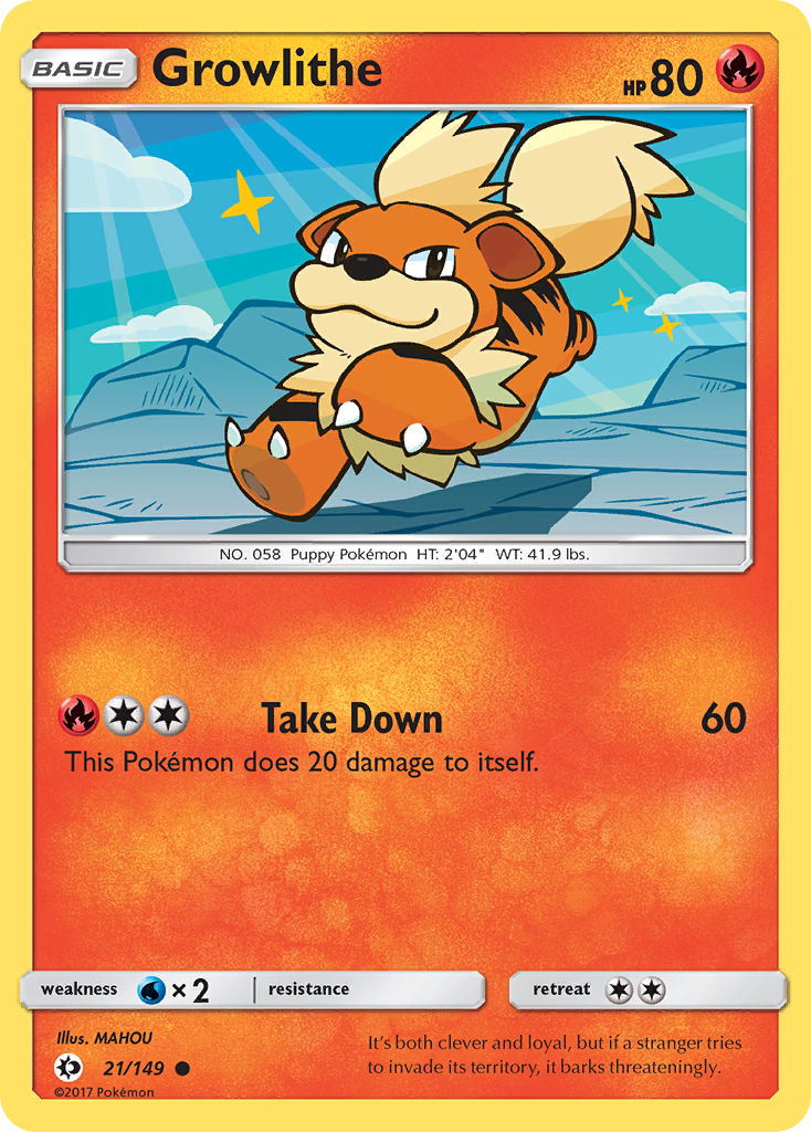 Growlithe (21/149) [Sun & Moon: Base Set] | Silver Goblin