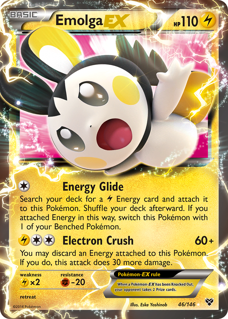 Emolga EX (46/146) [XY: Base Set] | Silver Goblin