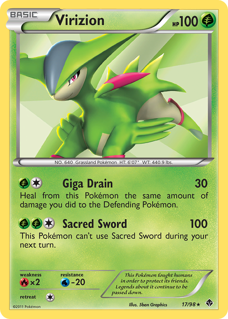 Virizion (17/98) [Black & White: Emerging Powers] | Silver Goblin