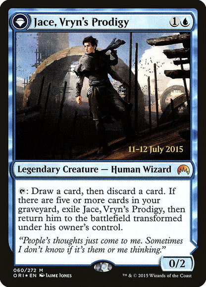 Jace, Vryn's Prodigy // Jace, Telepath Unbound (60s) Foil - Magic Origins Promos