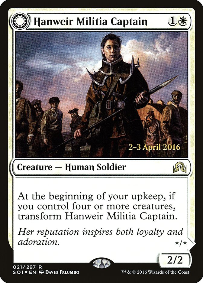 Hanweir Militia Captain // Westvale Cult Leader (21s) Foil - Shadows over Innistrad Promos