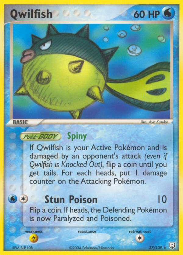 Qwilfish (27/109) [EX: Team Rocket Returns] | Silver Goblin