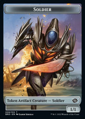 Powerstone // Soldier (008) Double-Sided Token [The Brothers' War Tokens] | Silver Goblin