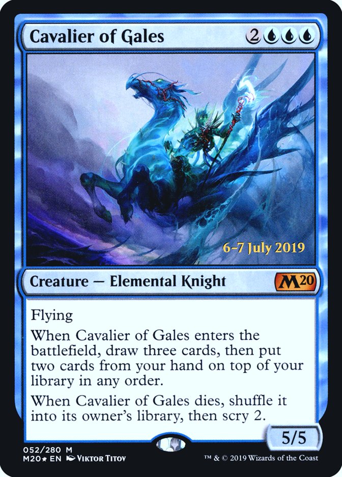 Cavalier of Gales [Core Set 2020 Prerelease Promos] | Silver Goblin