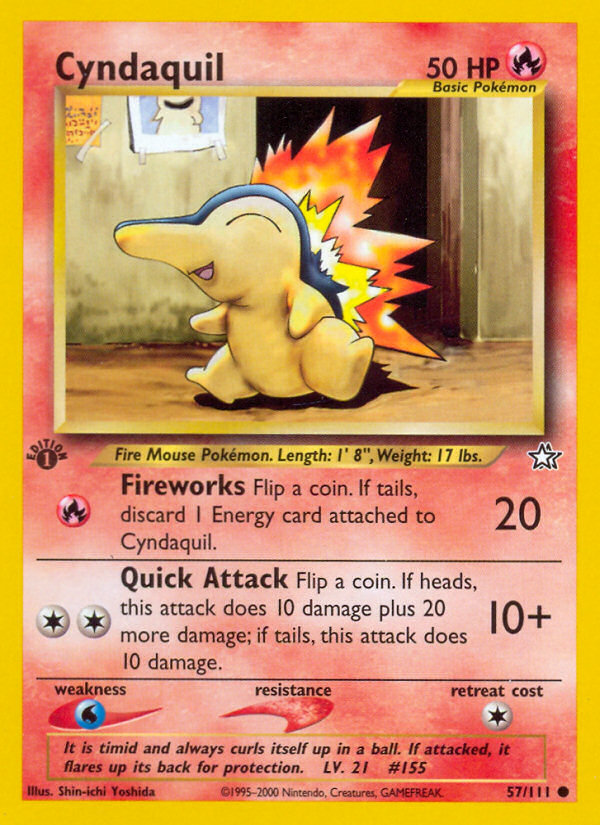 Cyndaquil (57/111) [Neo Genesis 1st Edition] | Silver Goblin