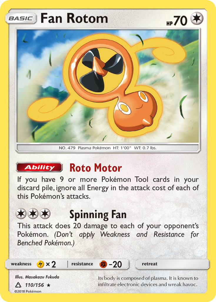 Fan Rotom (110/156) [Sun & Moon: Ultra Prism] | Silver Goblin