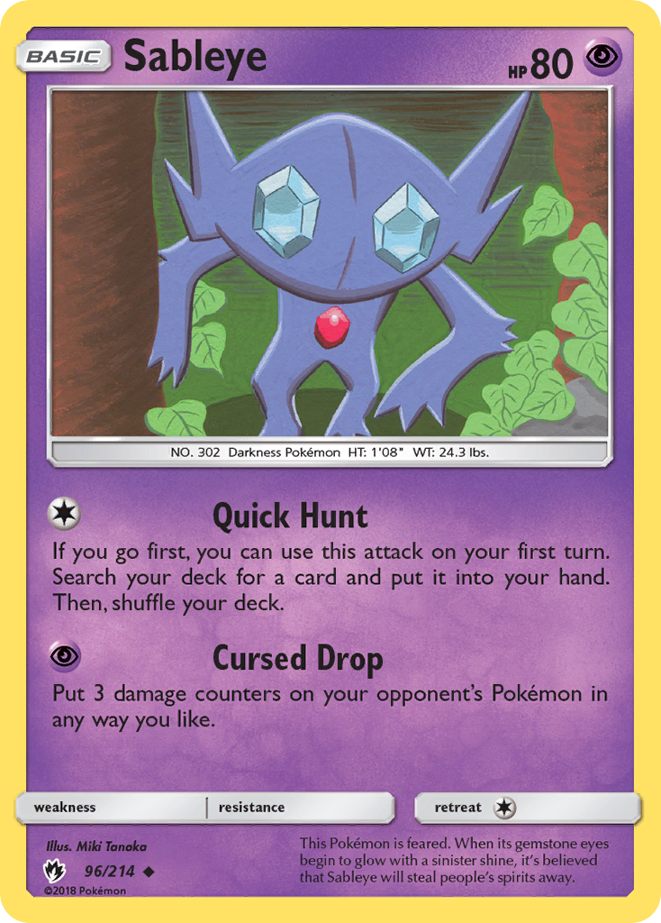 Sableye (96/214) [Sun & Moon: Lost Thunder] | Silver Goblin