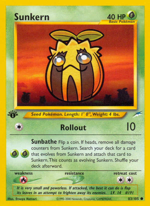 Sunkern (83/105) [Neo Destiny 1st Edition] | Silver Goblin