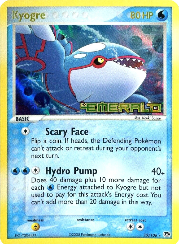 Kyogre (15/106) (Stamped) [EX: Emerald] | Silver Goblin