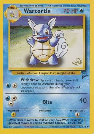 Wartortle (63/130) (W Stamped Promo) [Base Set 2] | Silver Goblin