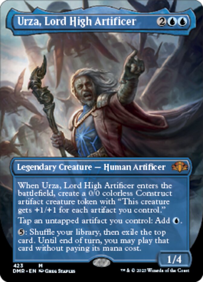 Urza, Lord High Artificer (Borderless Alternate Art) [Dominaria Remastered] | Silver Goblin