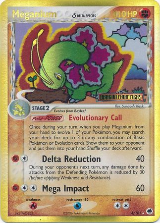 Meganium (4/101) (Delta Species) (Stamped) [EX: Dragon Frontiers] | Silver Goblin