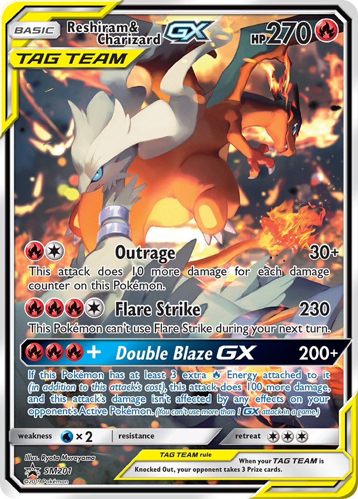 Reshiram & Charizard GX (SM201) [Sun & Moon: Black Star Promos] | Silver Goblin