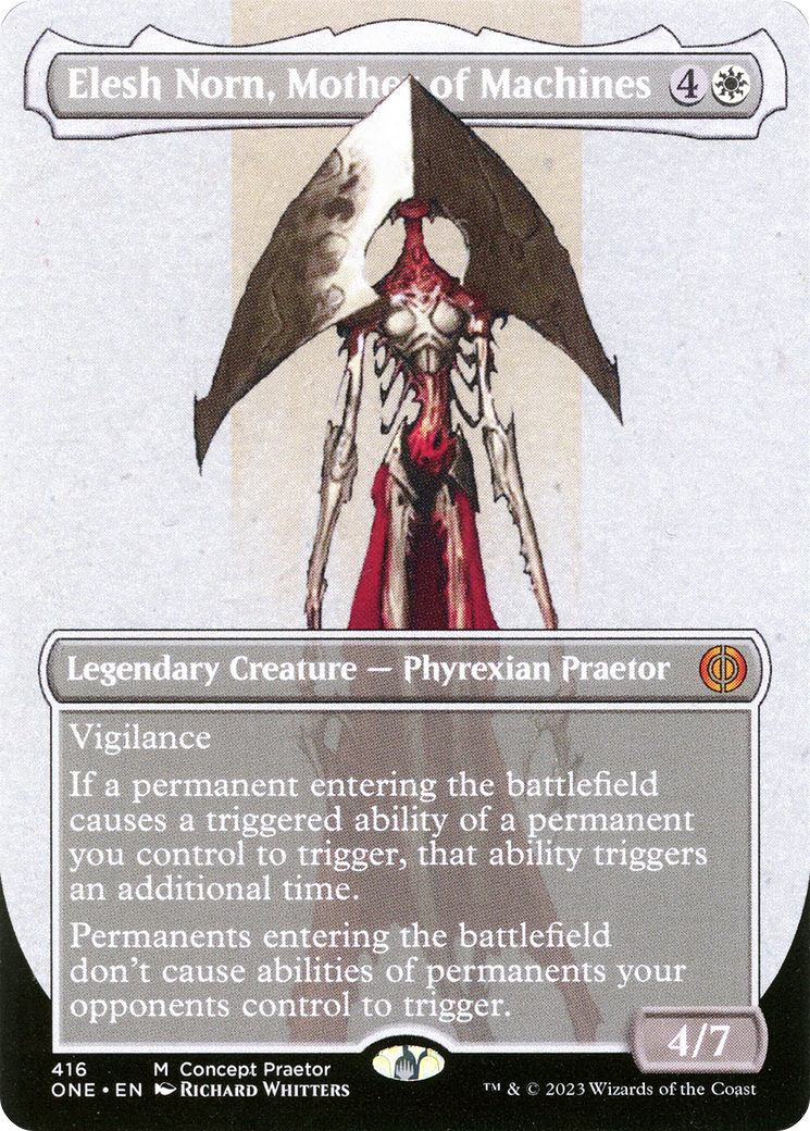 Elesh Norn, Mother of Machines (Borderless Concept Praetors) [Phyrexia: All Will Be One] | Silver Goblin