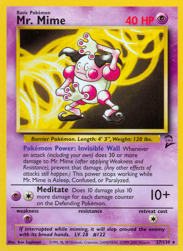 Mr. Mime (27/130) [Base Set 2] | Silver Goblin