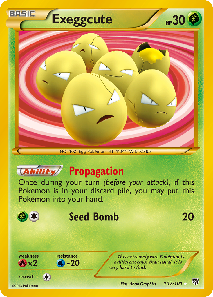 Exeggcute (102/101) [Black & White: Plasma Blast] | Silver Goblin