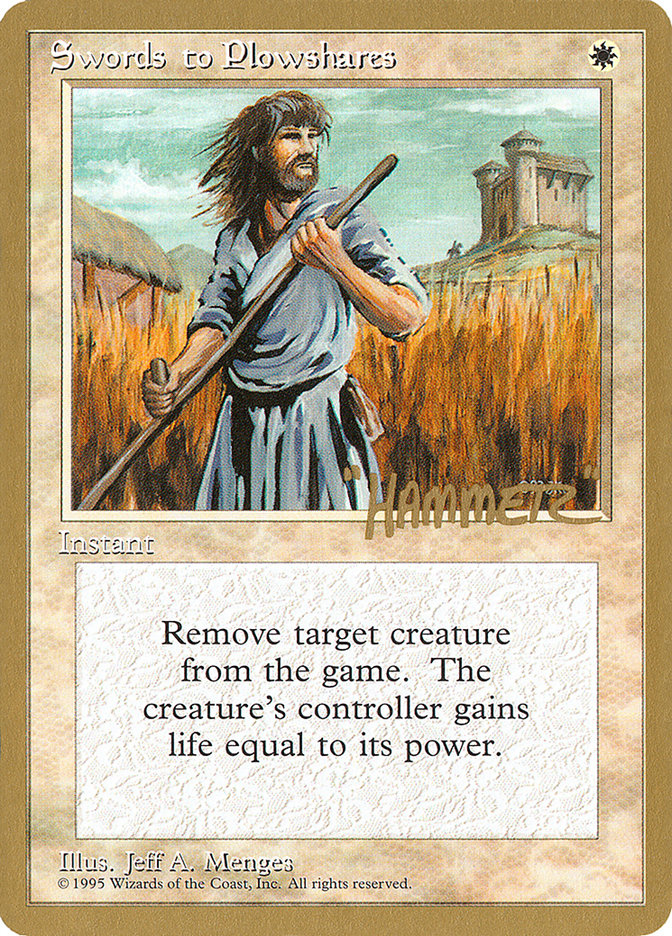Swords to Plowshares (Shawn "Hammer" Regnier) [Pro Tour Collector Set] | Silver Goblin