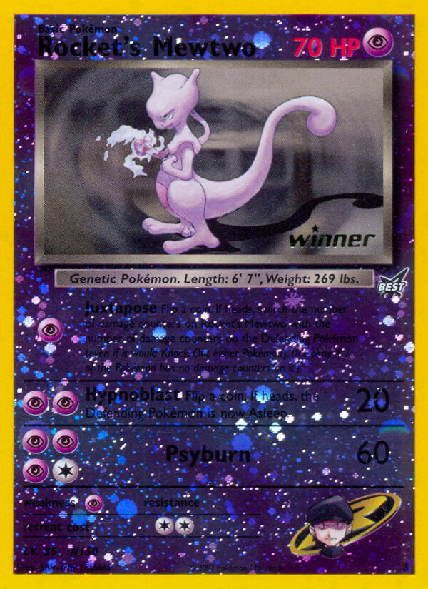 Rocket's Mewtwo (8) (Winner) [Best of Promos] | Silver Goblin