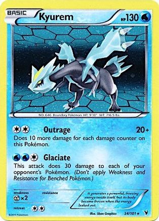 Kyurem (34/101) (Cosmos Holo) [Black & White: Noble Victories] | Silver Goblin