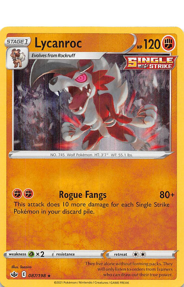 Lycanroc (087/198) [Sword & Shield: Chilling Reign] | Silver Goblin