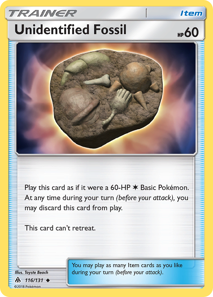 Unidentified Fossil (116/131) [Sun & Moon: Forbidden Light] | Silver Goblin