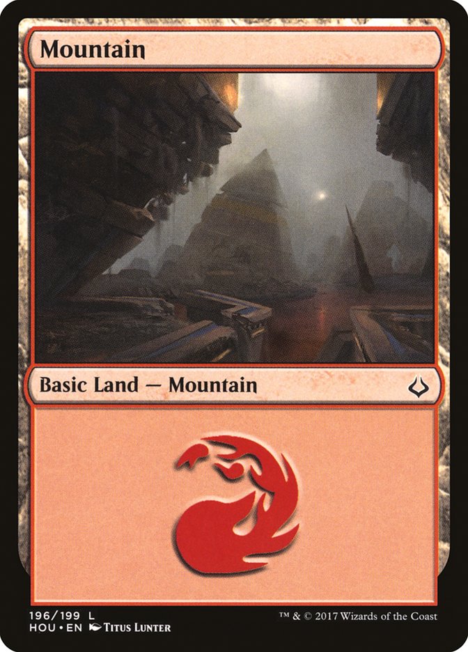 Mountain (196) [Hour of Devastation] | Silver Goblin