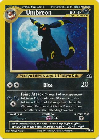 Umbreon (13/75) [Neo Discovery Unlimited] | Silver Goblin