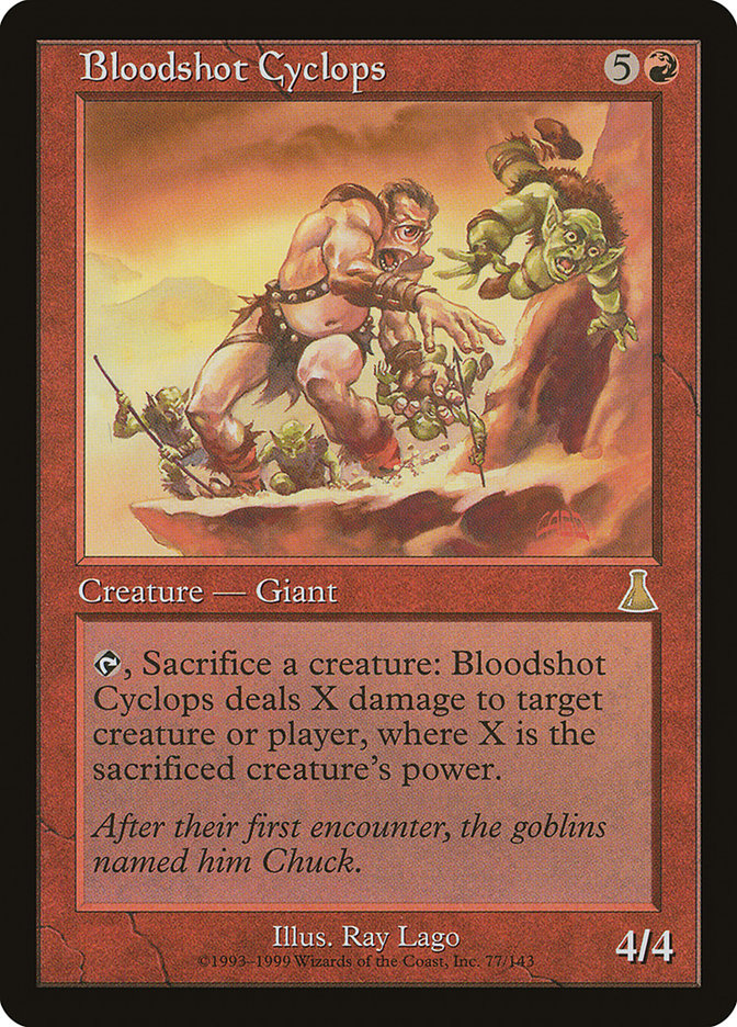 Bloodshot Cyclops [Urza's Destiny] | Silver Goblin