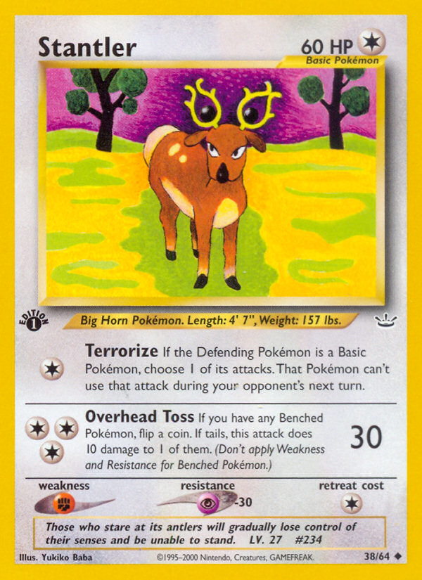 Stantler (38/64) [Neo Revelation 1st Edition] | Silver Goblin